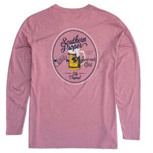 Men's Southern Proper SERVED COLD LONG SLEEVE TEE size M NWT Cotton Crew Neck